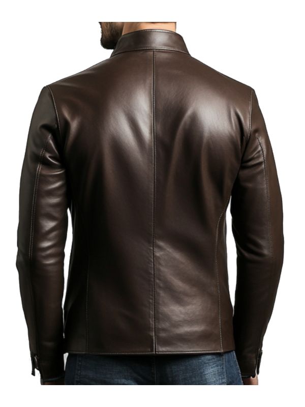 Lucas Leather Brown Jacket – Men’s Leather Jacket (Brown)