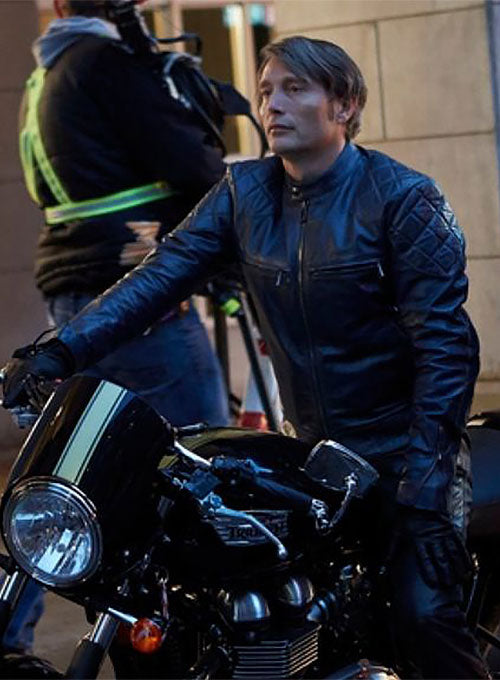 Mads Mikkelsen Hannibal Season 3 Black Leather Jacket – celebrity inspiration look