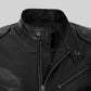 Marc Marquez Black Leather Jacket – close-up and worn views