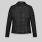 Margot Robbie Black Leather Jacket – back view