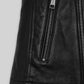 Margot Robbie Black Leather Jacket – close-up and worn views