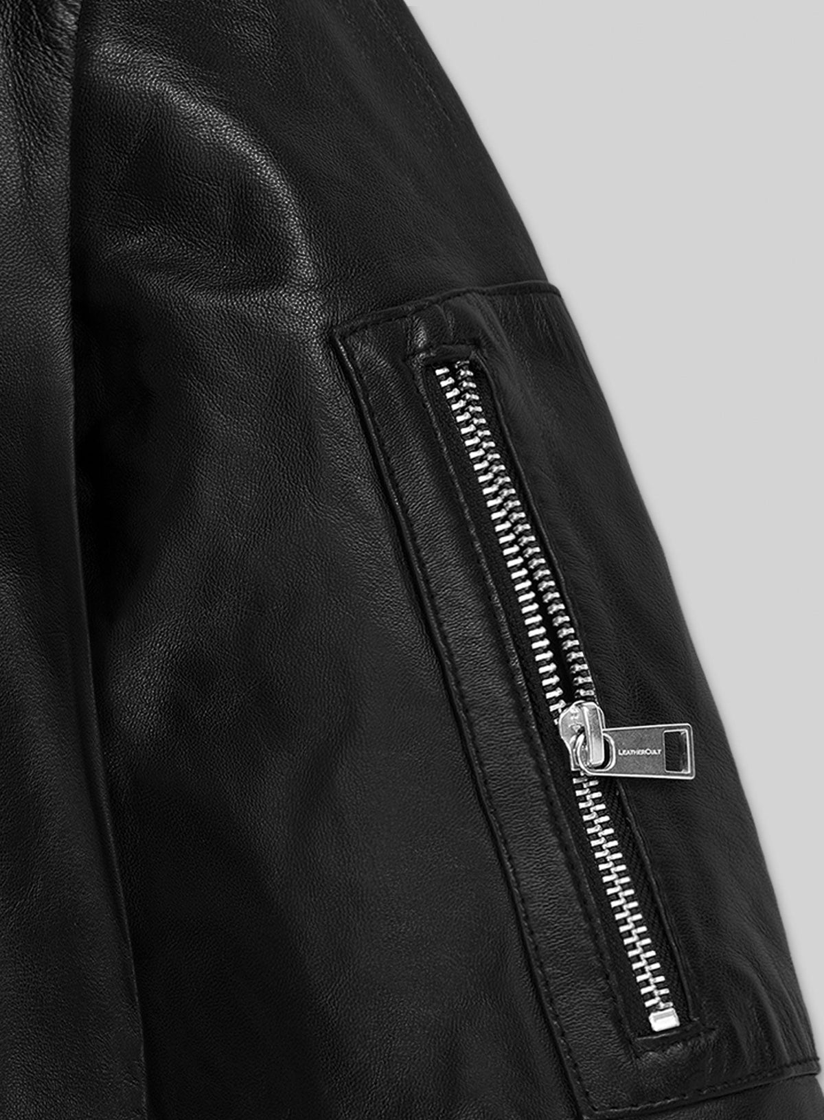 Marilyn Monroe Black Leather Jacket – close-up and worn views