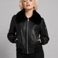 Marilyn Monroe Black Leather Jacket – close-up and worn views