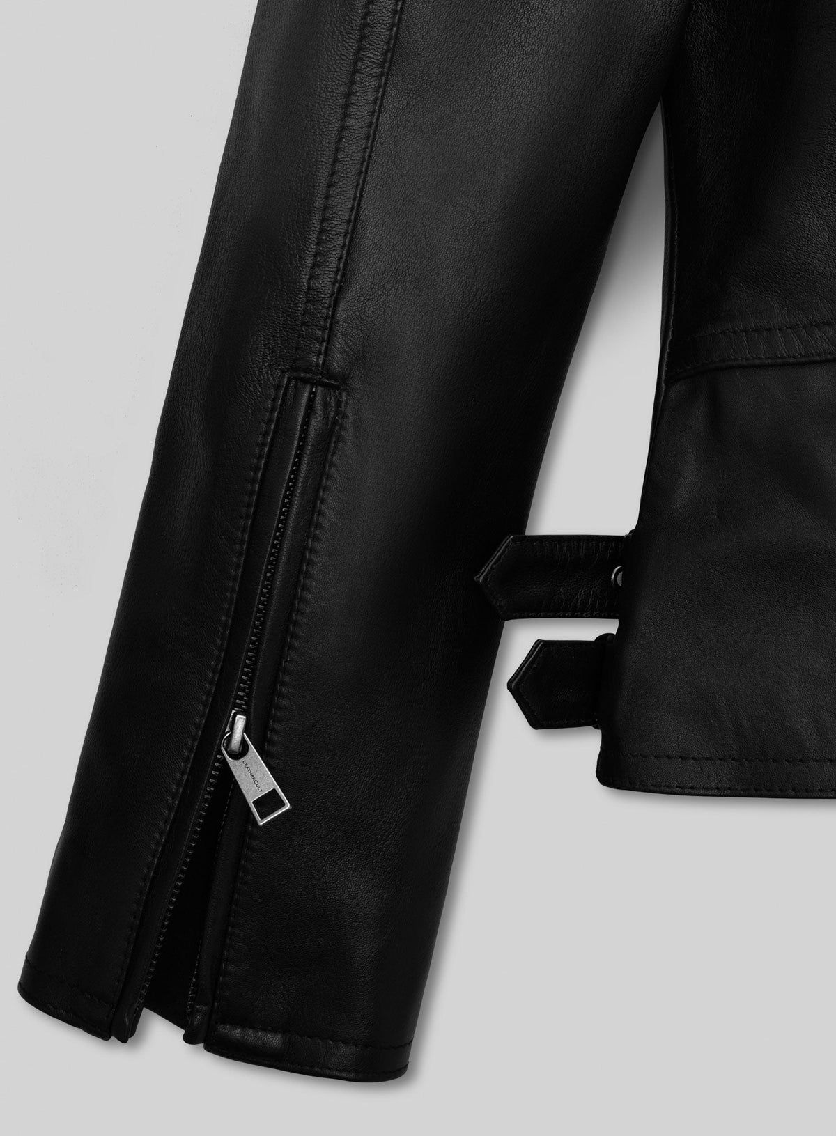 Marion Cotillard Black Leather Jacket – close-up and worn views