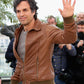 Mark Ruffalo Foxcatcher Photocall Brown Leather Jacket – celebrity inspiration look