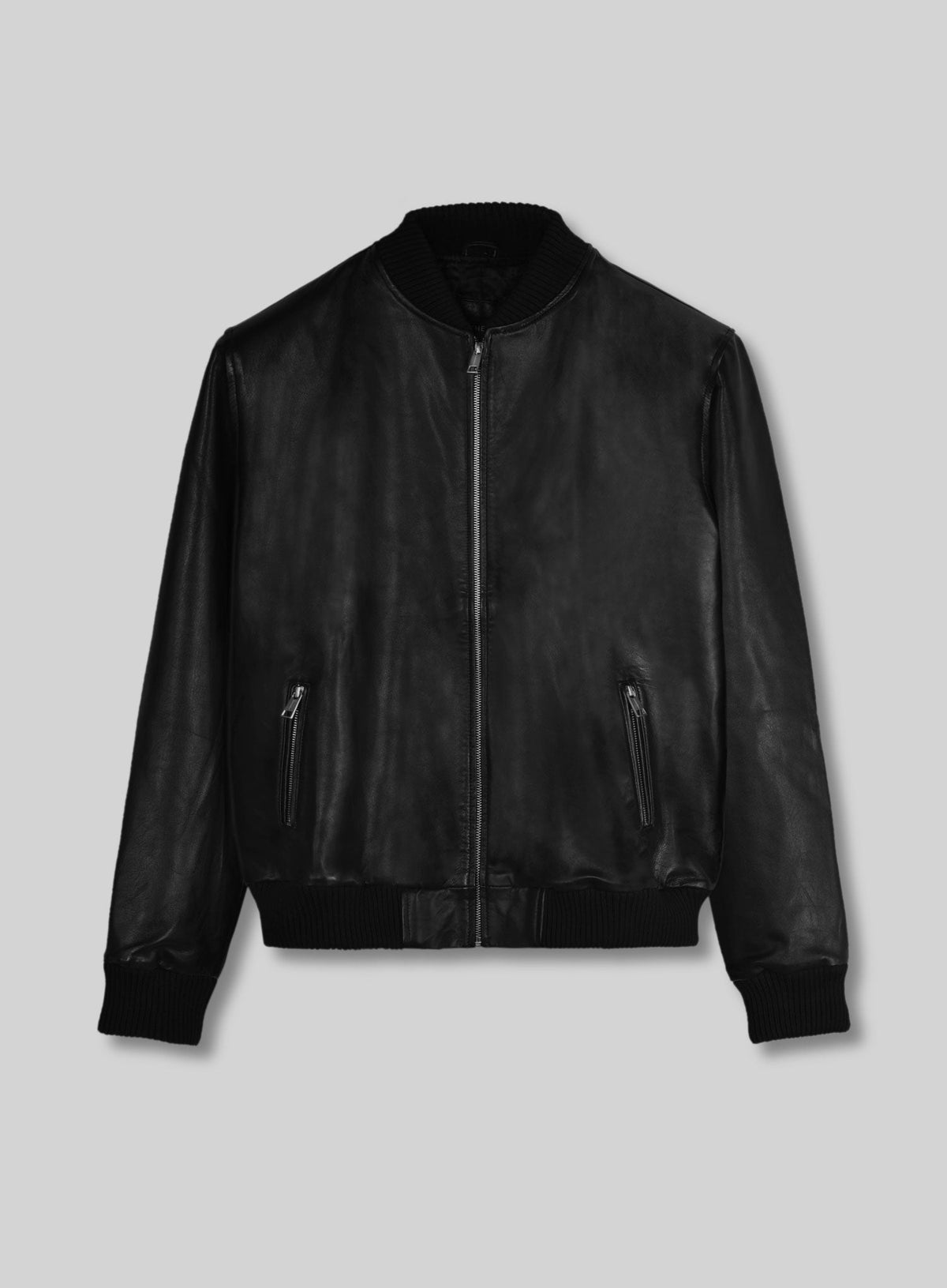 Mark Wahlberg Infinite Black Leather Jacket – front view