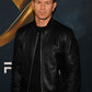 Mark Wahlberg Infinite Black Leather Jacket – alternate view