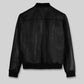Mark Wahlberg Infinite Black Leather Jacket – back view