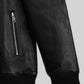 Mark Wahlberg Infinite Black Leather Jacket – close-up and worn views