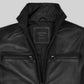 Mark Wahlberg The Other Guys Black Leather Jacket – close-up and worn views