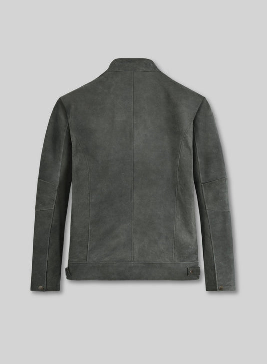 Mark Wahlberg Transformers Age of Extinction Black Leather Jacket – back view