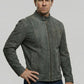 Mark Wahlberg Transformers Age of Extinction Black Leather Jacket – close-up and worn views