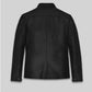 Mark Wahlberg Uncharted Black Leather Jacket – back view