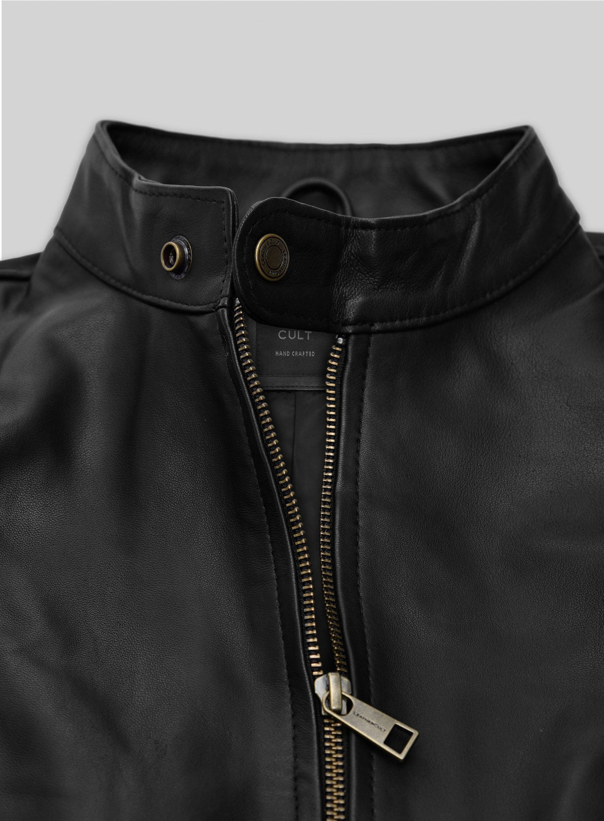 Mark Wahlberg Uncharted Black Leather Jacket – close-up and worn views
