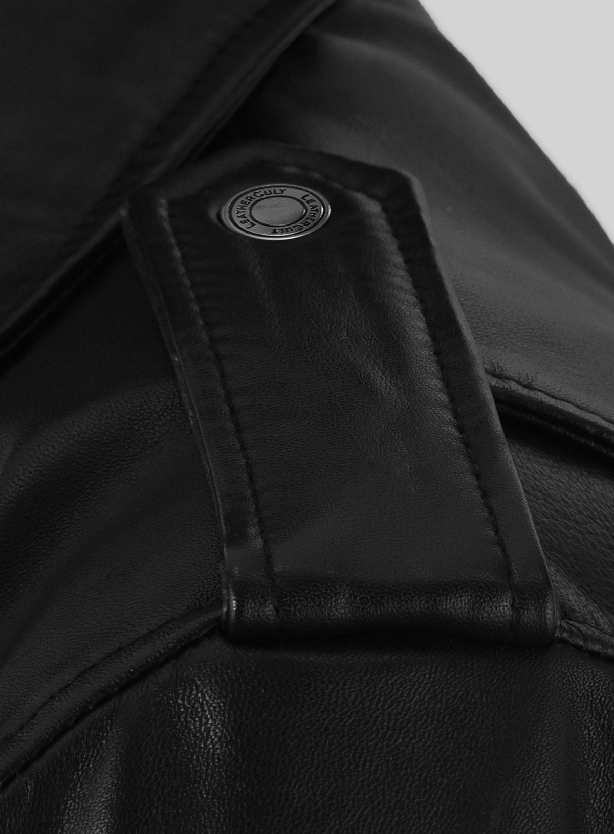 Marlon Brando The Wild One Black Biker Leather Jacket – full product view