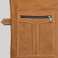 Martin Lawrence Tan Leather Jacket – close-up detail of hardware and pockets