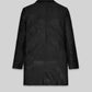 Martin Lawrence Black Leather Trench Coat – back view