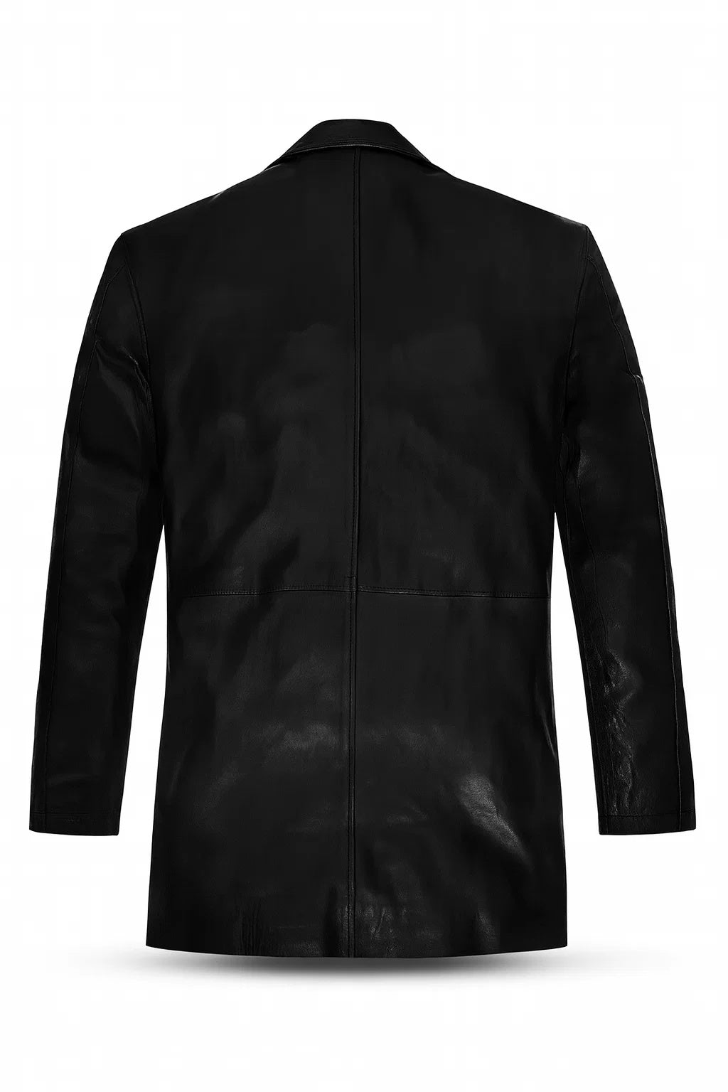Martin Lawrence Black Leather Trench Coat – alternate product view