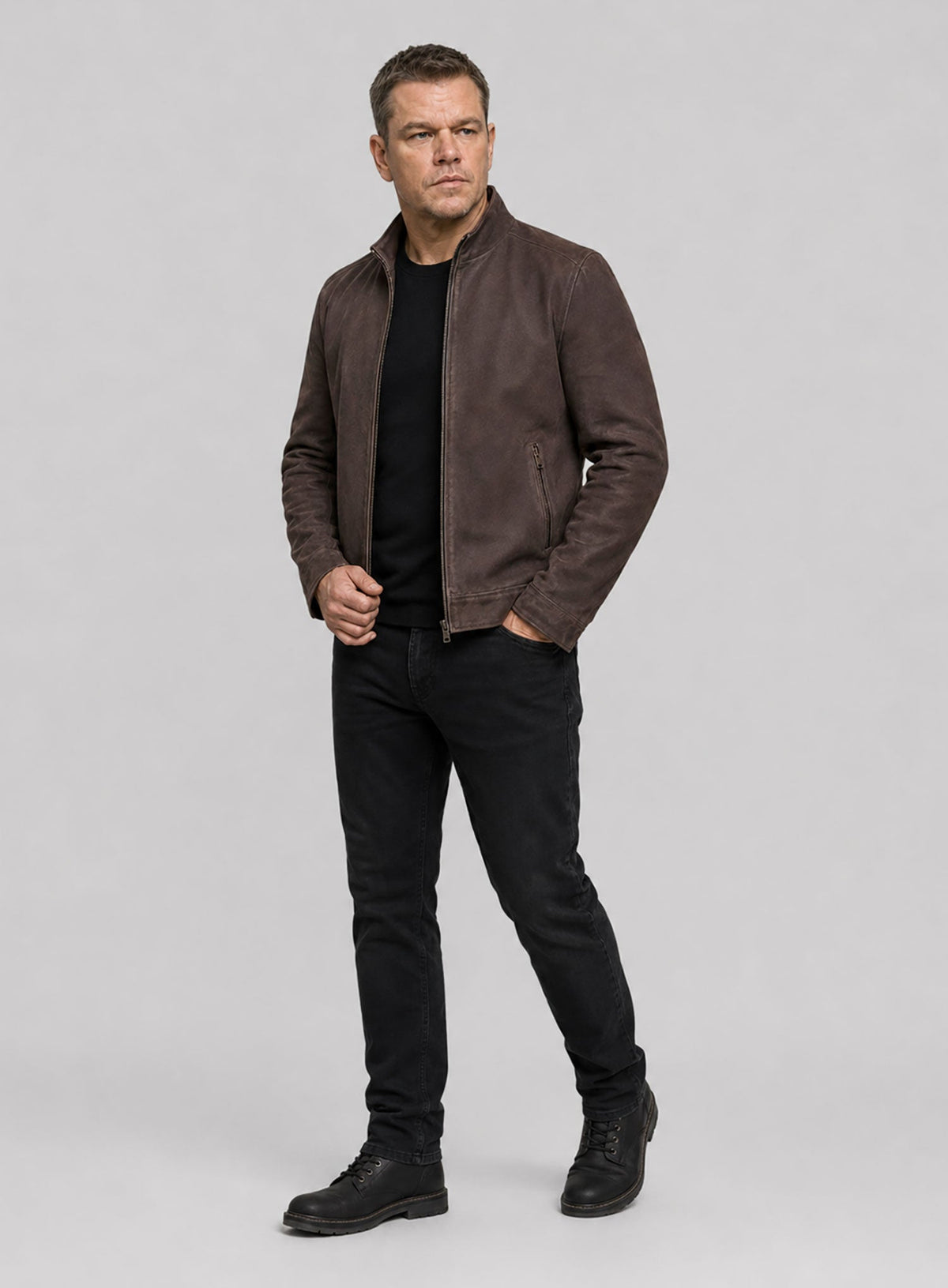 Matt Damon Jason Bourne Leather Jacket view 6