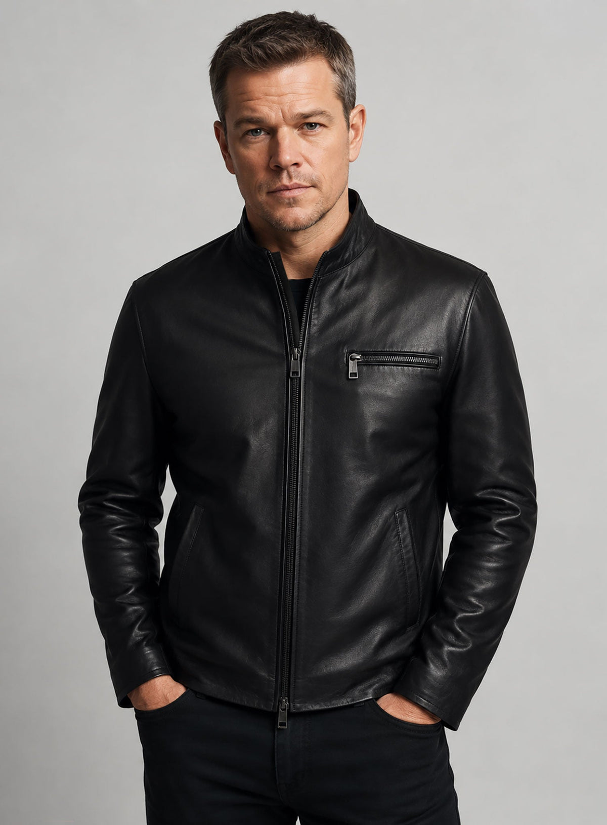 Matt Damon Leather Jacket view 5