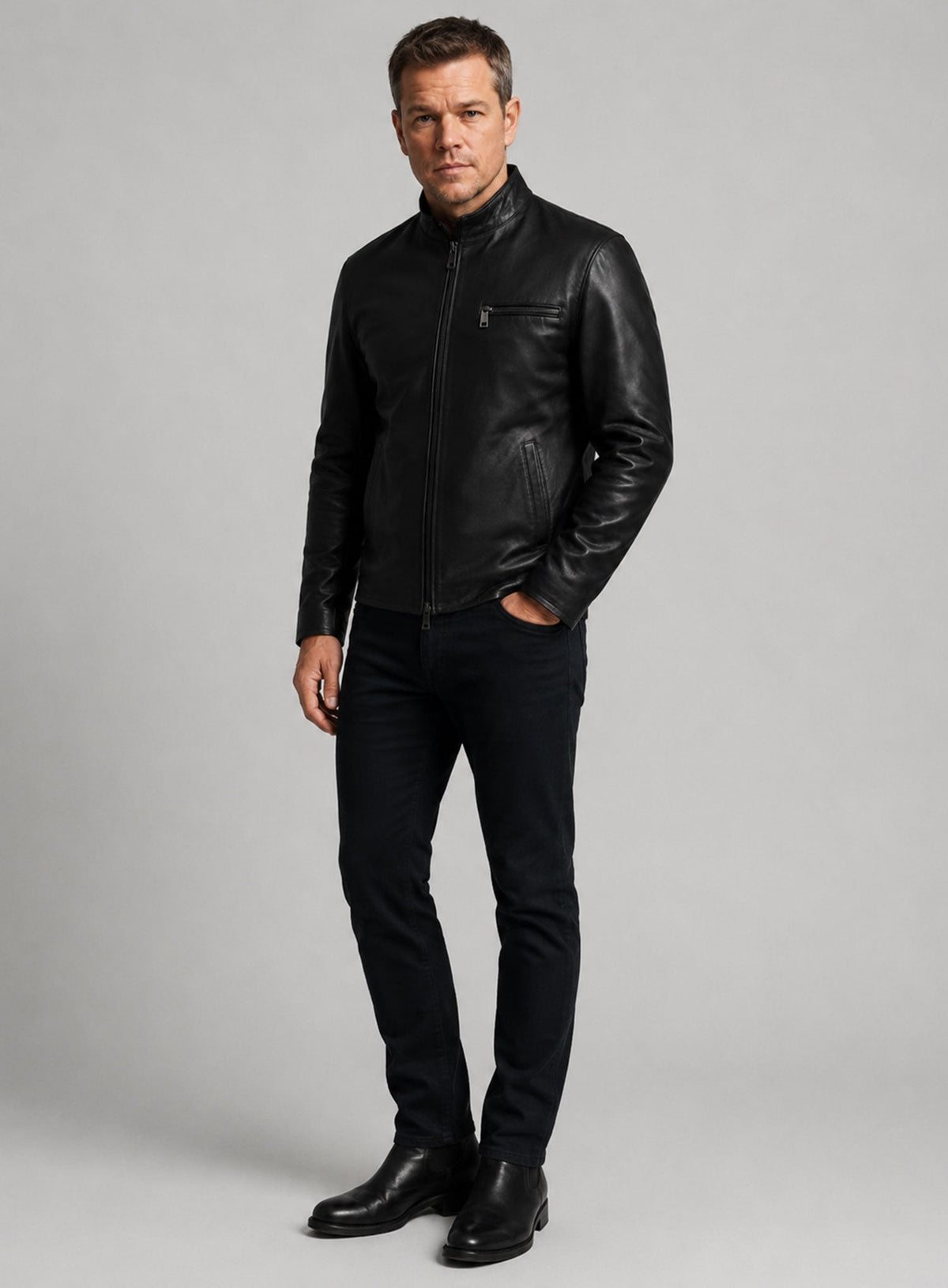 Matt Damon Leather Jacket view 6