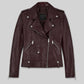 Meghan Markle Black Leather Jacket – front view