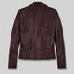 Meghan Markle Black Leather Jacket – back view