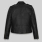 Meghan Markle Black Biker Leather Jacket – full product view