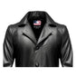 Men’s Black Leather Coat – Premium Long Leather Coat for Men