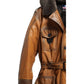 Men Vintage Hooded Fur Leather Hooded Coat - Faux Fur
