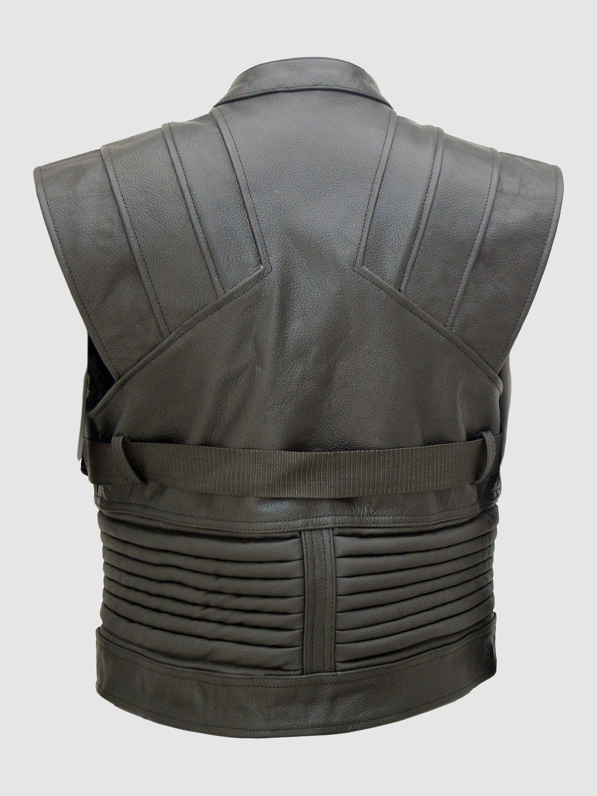 Black &amp; Brown Motorcycle Vest