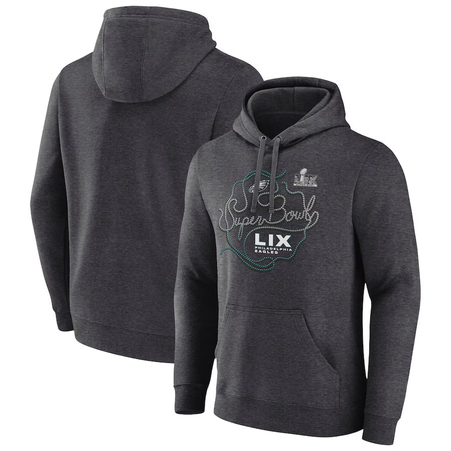 Recreation – Super Bowl LIX Philadelphia Eagles Zip Up Hoodie (Black) (Recreated Edition)