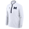 Men's Jordan Brand White Michigan Wolverines Victory Half-Zip Sweatshirt