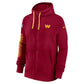 Washington Commanders Black &amp; Gray Zip-Up Hoodie (Recreated Edition)