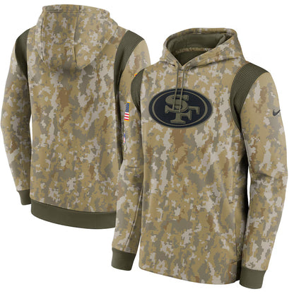 Christian McCaffrey 49ers Salute to Service Camo Hoodie – Honor, Pride, and Team Spirit Recreated Edition