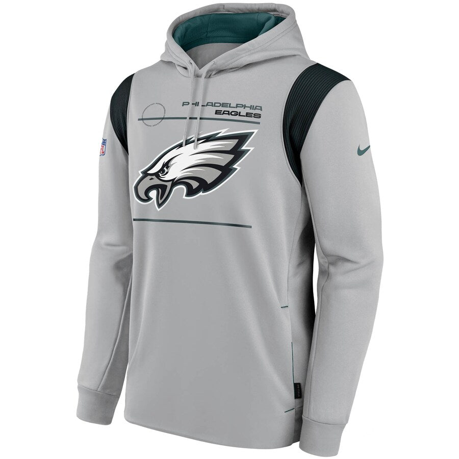 Nike Philadelphia Eagles Grey Logo Pullover Hoodie Recreated Edition