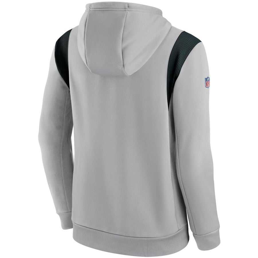 Nike Philadelphia Eagles Grey Logo Pullover Hoodie Recreated Edition