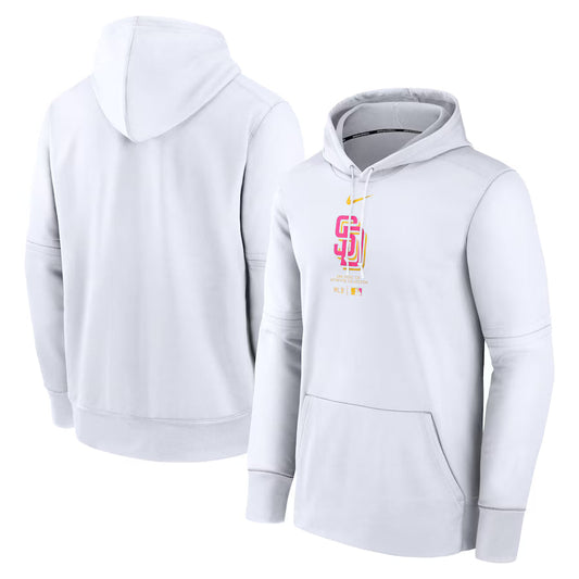San Diego Padres White Pullover Hoodie (Recreated Edition)
