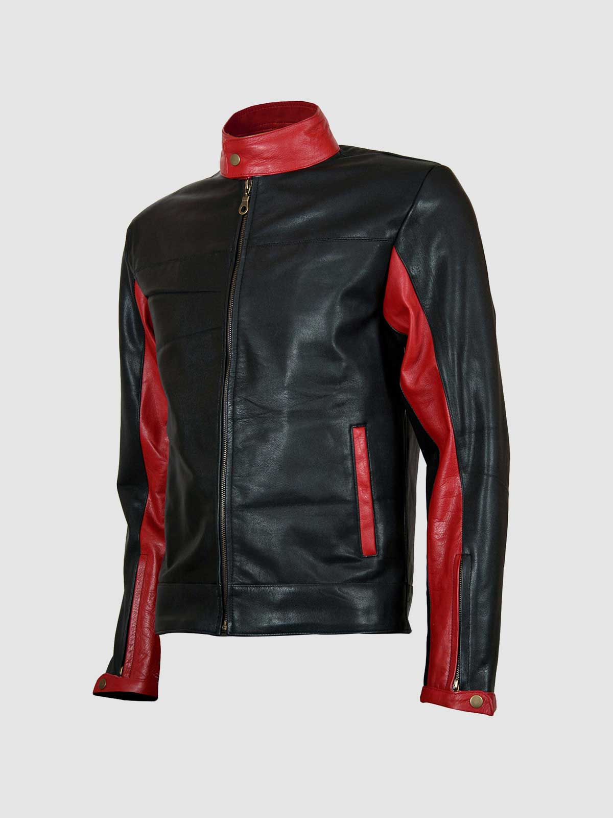 Red &amp; Black Biker Jacket