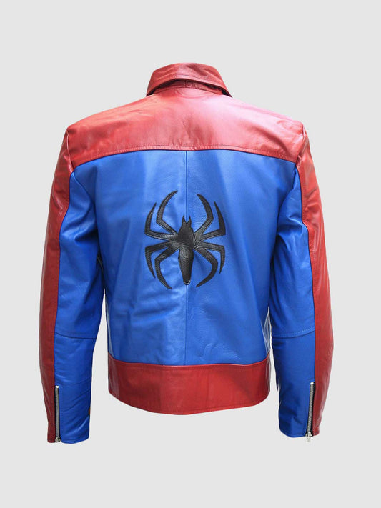 Red & Blue Leather Jacket