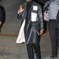 Michael B Jordan Black Leather Long Coat – Michael B Jordan wearing the look, photo 3