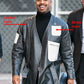 Michael B Jordan Black Leather Long Coat – Michael B Jordan wearing the look, photo 4