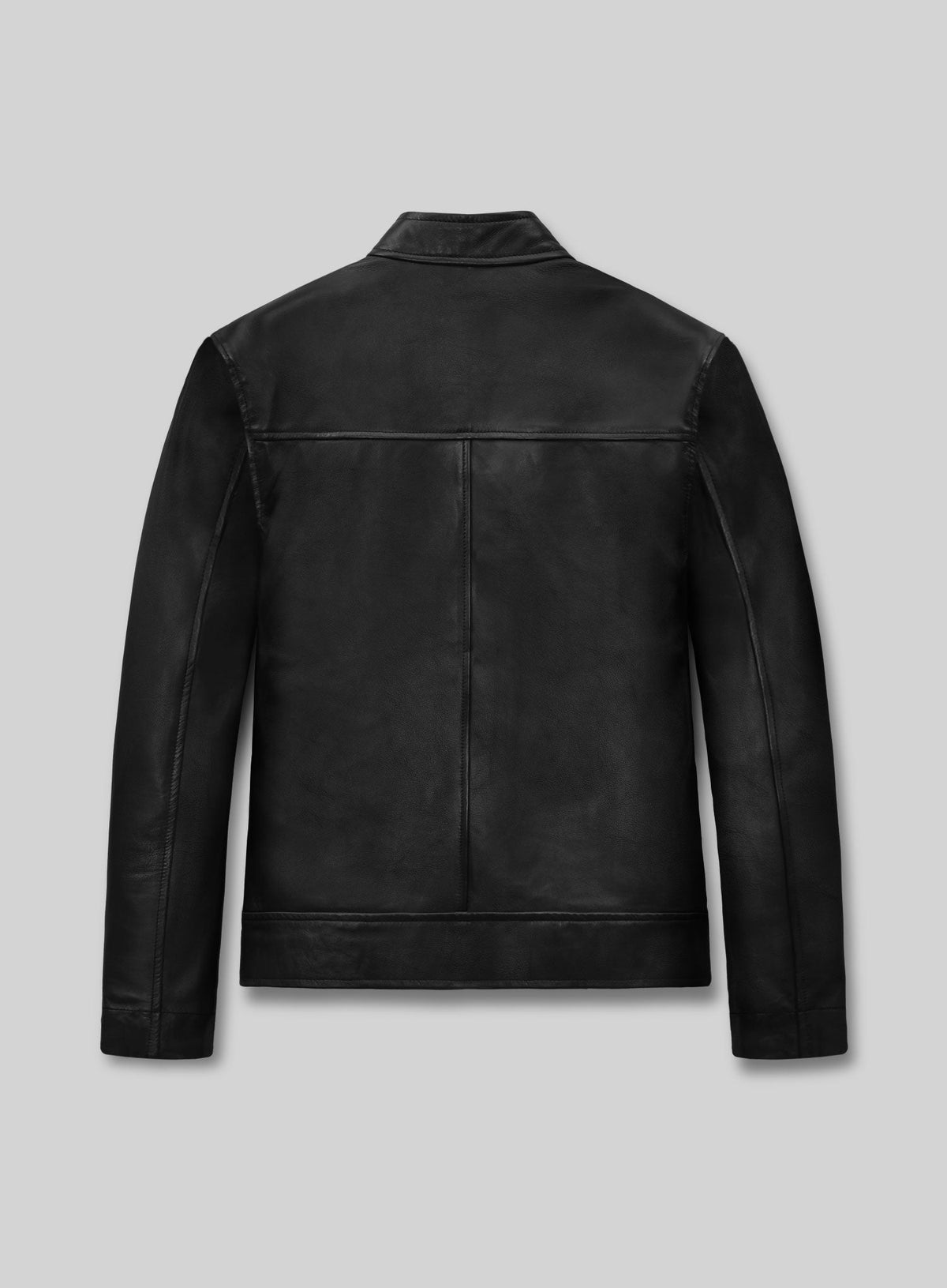 Michael Fassbender New York Black Leather Jacket – back view