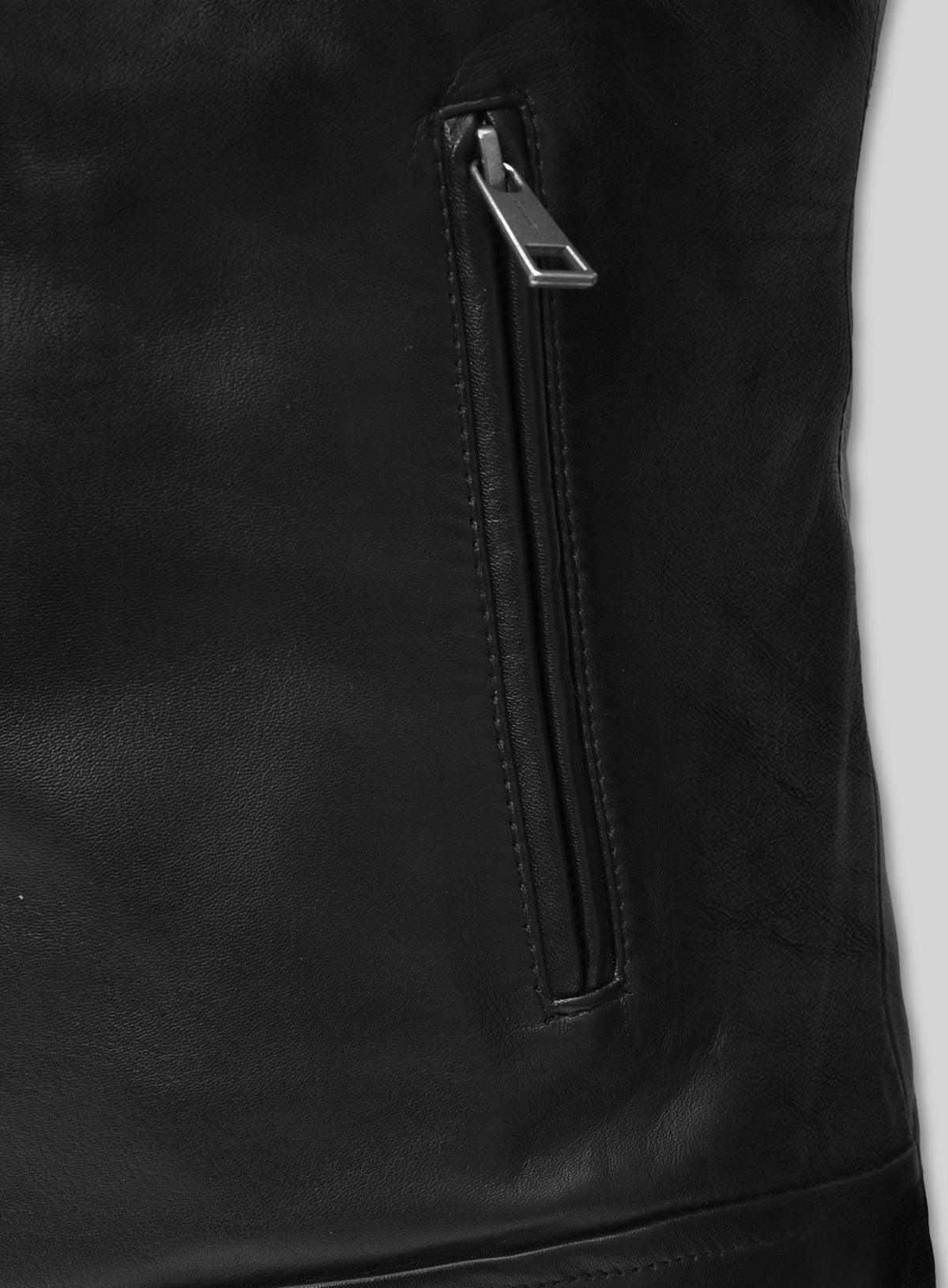 Michael Fassbender New York Black Leather Jacket – full product view