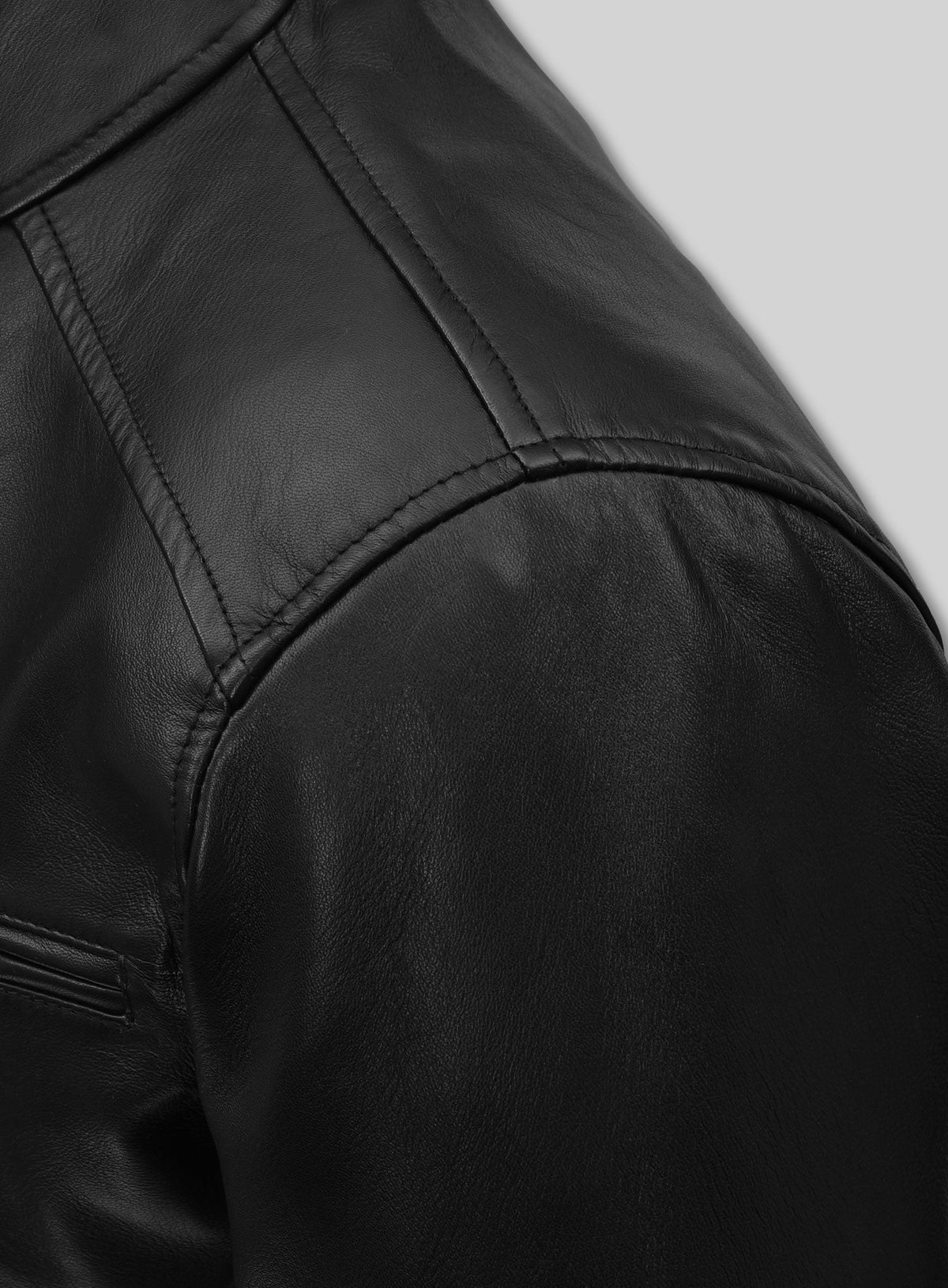 Michael Fassbender New York Black Leather Jacket – full product view