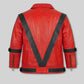 Michael Jackson Thriller Kids Red Leather Jacket – view 2