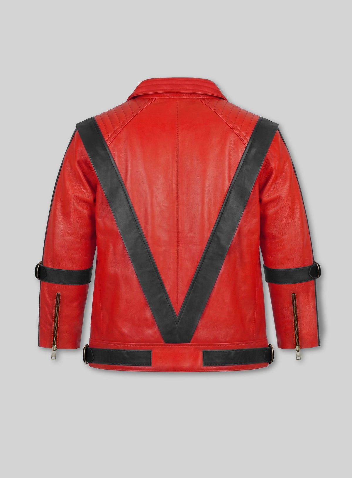 Michael Jackson Thriller Kids Red Leather Jacket – view 2
