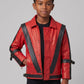 Michael Jackson Thriller Kids Red Leather Jacket – view 3