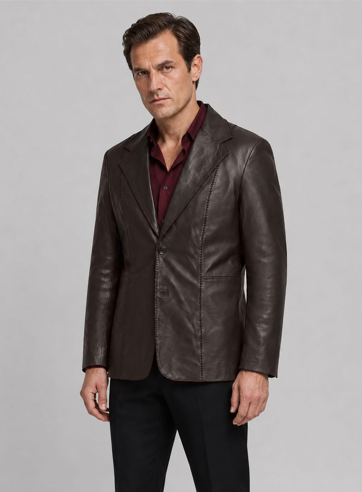 Michael Shannon Elvis & Nixon Leather Blazer view 4