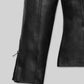 Miley Cyrus Black Leather Jacket – close-up and worn views